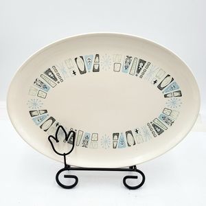 MCM Jamaica Bay Atomic Oval Serving Platter TS&T Colorcraft